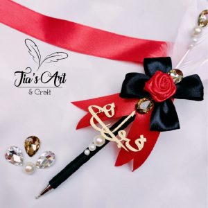 Red, Black & White Color Combo Pen with Qabool hai