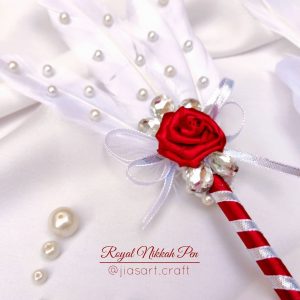 Royal Floral Pen In Maroon