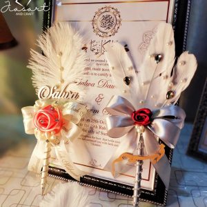 Gray & Peach Pens Pair Combo With Names