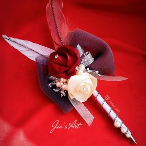 Premium Gray & Maroon Nikkah Pen