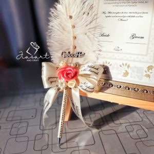 Offwhite & Peach Pen With Qabool Hai Tag