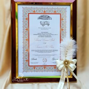 Off white single pen with Nikkah Nama in offwhite Color A3 Vol 2