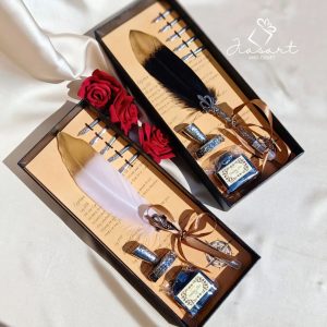 Quill Nikkah Pens Pair in Black & White