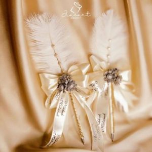 Offwhite & Silver Pens Pair for Couples 