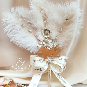 Gold & Offwhite Pen With Alfabets