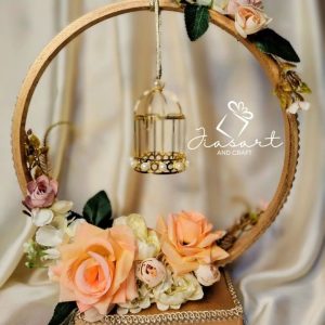 Engagement Hoop In offwhite and Orange theme