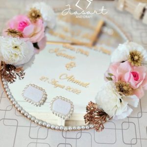 Engagement Tray In Pink And White Theme