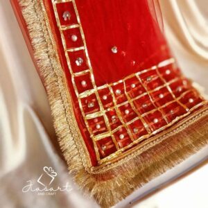 Gota Duppta Completely Handmade 4 sided work