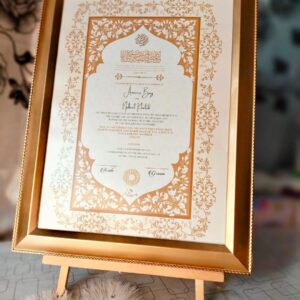 New offwhite & gold Theme new launched Nikkahnama A3