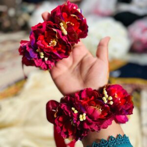 Artificial Gjray Handmade in Mahroon Color Pair (2 gajray)