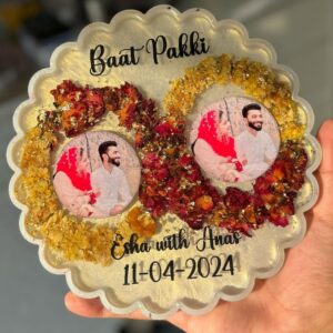 7 inches Resin Tray with 2 images and Gajjray