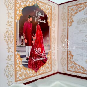 New launched booklet in off-White & Mehroon