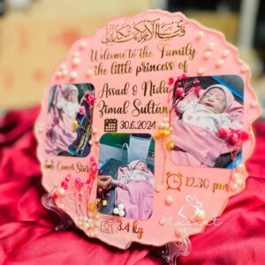 10 inches Customized New Born Baby Resin Tray with Images