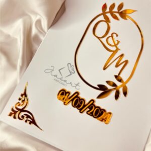 A4 size booklet in white & gold theme