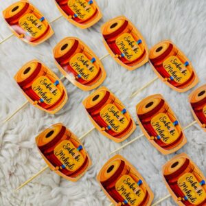 24 pcs of dholki toppers in dhool shape