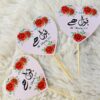 24 pcs of Qabool hai toppers in heart shape