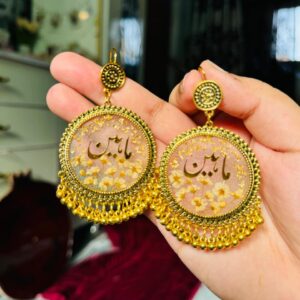 Resin Earings in transparent with white flowers|| Resin Jewellery