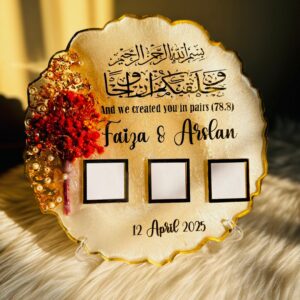 10 inches Resin tray customized with adding thumb impressions