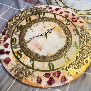 18 inches clock with flower preservation is on sale