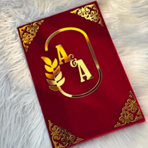 A4 size booklet in mehroon & gold theme standard size