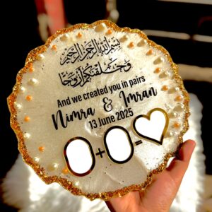 10 inches tray with thumb impressions in White color